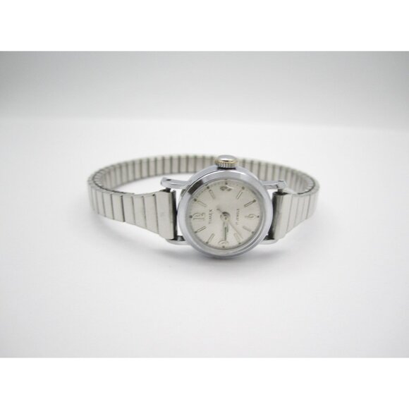 Vtg Women Timex 17 Jewels  Hand Wind Analog 19mm Round Watch (H990) - Picture 7 of 10